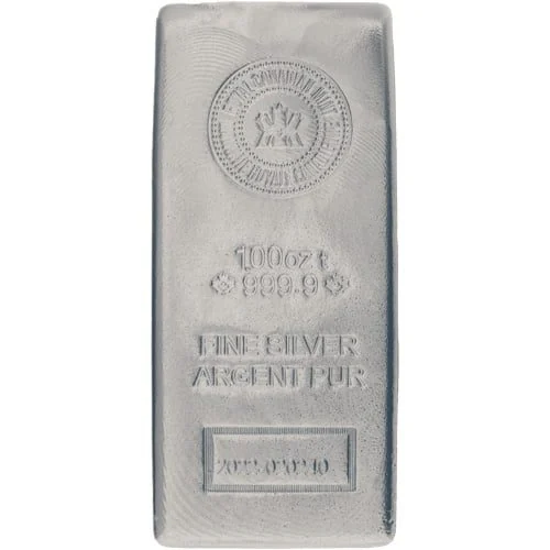 100 oz (RCM) Royal Canadian Mint Silver Bar