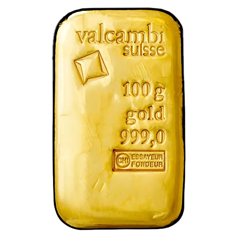 100g Gold Bar casted (Valcambi)