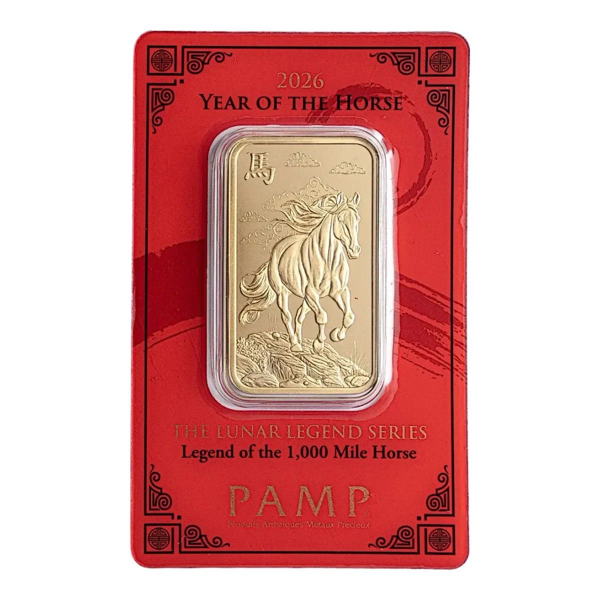 1 oz PAMP Suisse Lunar Year of the Horse Gold Bar | 2026