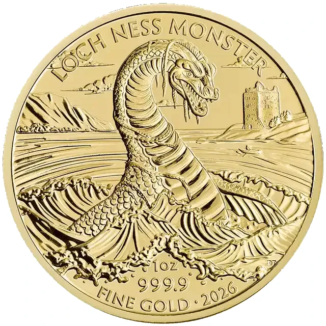 UK Legendary Creatures: The Legend of the Loch Ness Monster 1 oz Gold Coin | 2026