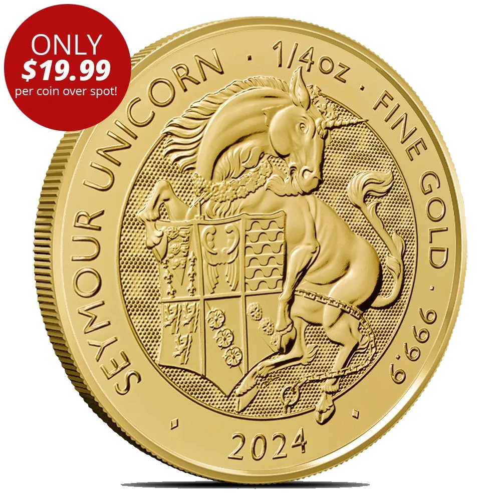 1 oz British Gold Tudor Beasts Seymour Unicorn Coin (BU) | 2024