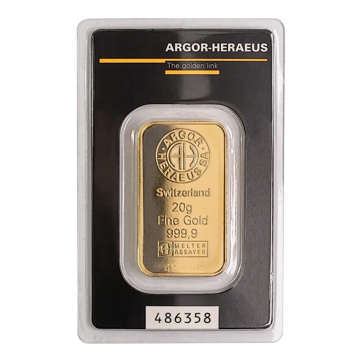 20 g Argor-Heraeus Minted Gold Bar