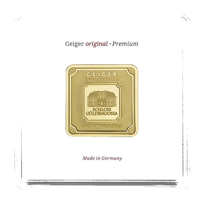 1 oz Geiger Original Square Gold Bar