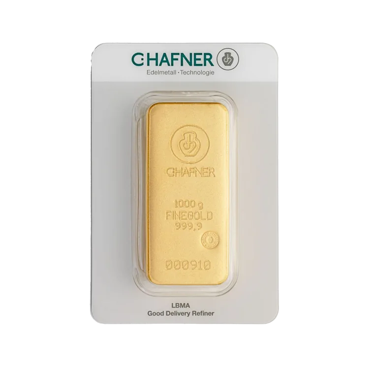 1 kilo C. Hafner Gold Bar
