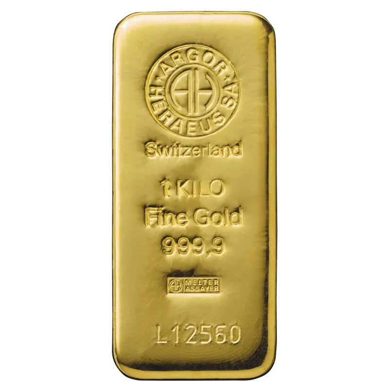 1 kg Gold Bullion | Gold Bar | Argor Heraeus | 1000gr