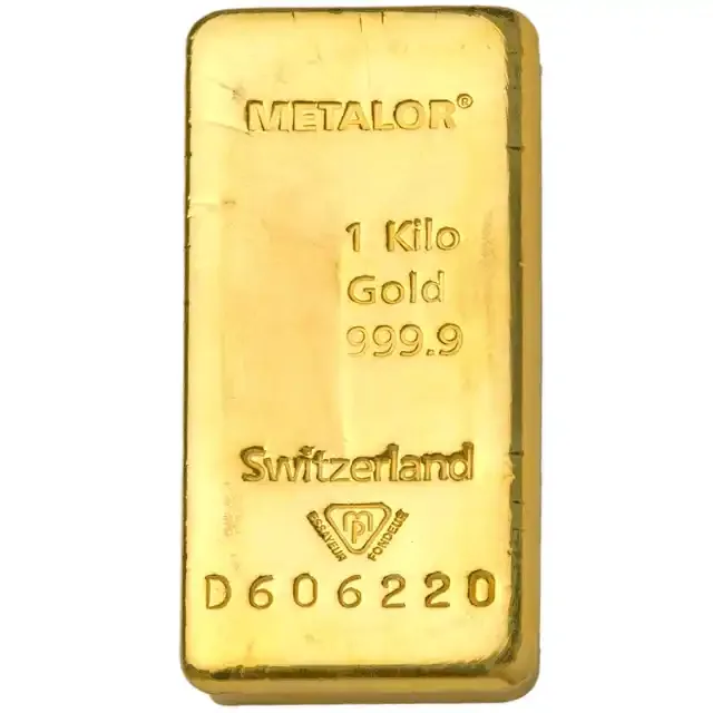 Metalor 1Kg Gold Cast Bar