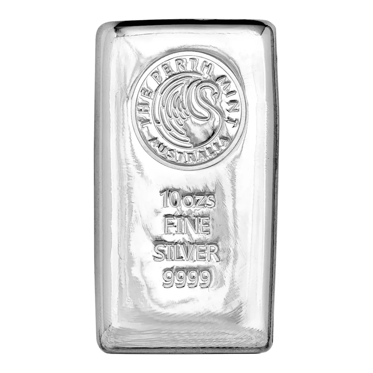 10 oz Perth Mint Cast Silver Bar
