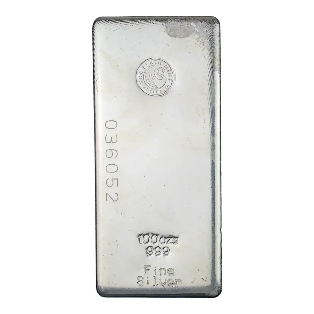 100 oz Perth Mint Cast Silver Bar