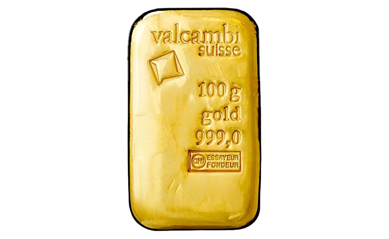 100g Gold Bar casted (Valcambi)