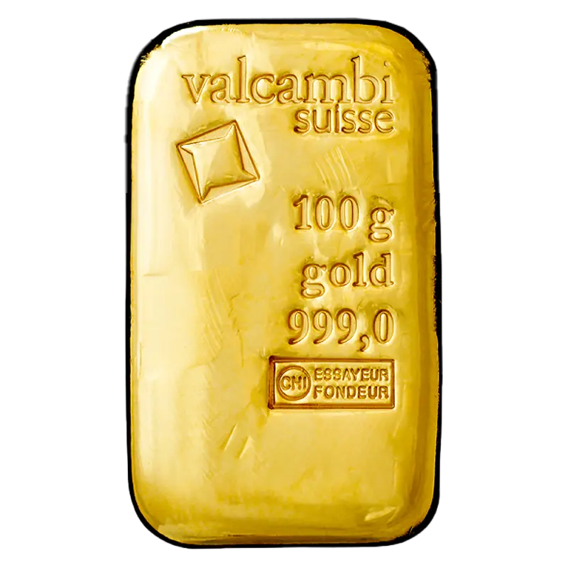 100g Gold Bar casted (Valcambi)