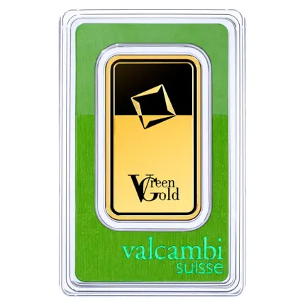100g Gold Bar | Valcambi | Green Gold