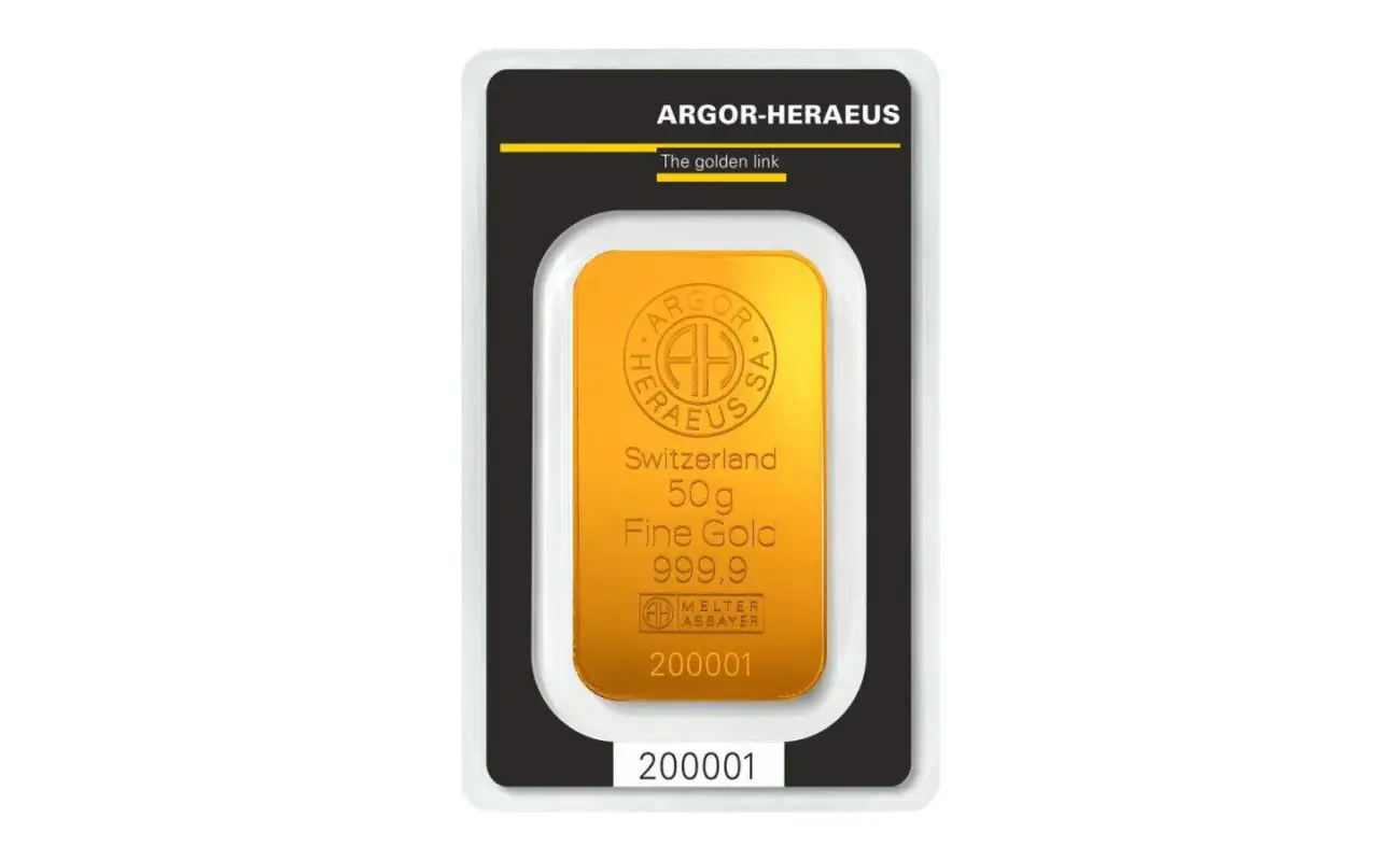 50g Gold Bar | Argor Heraeus