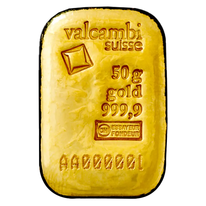 50g Gold Bar | Casted | Valcambi