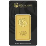 50g Gold Bullion | Perth Mint Gold Bar with Certificate