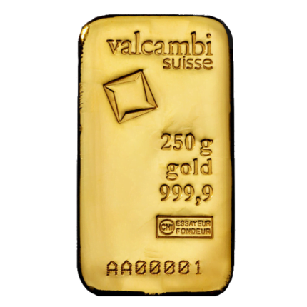 250g Gold Bar | Valcambi