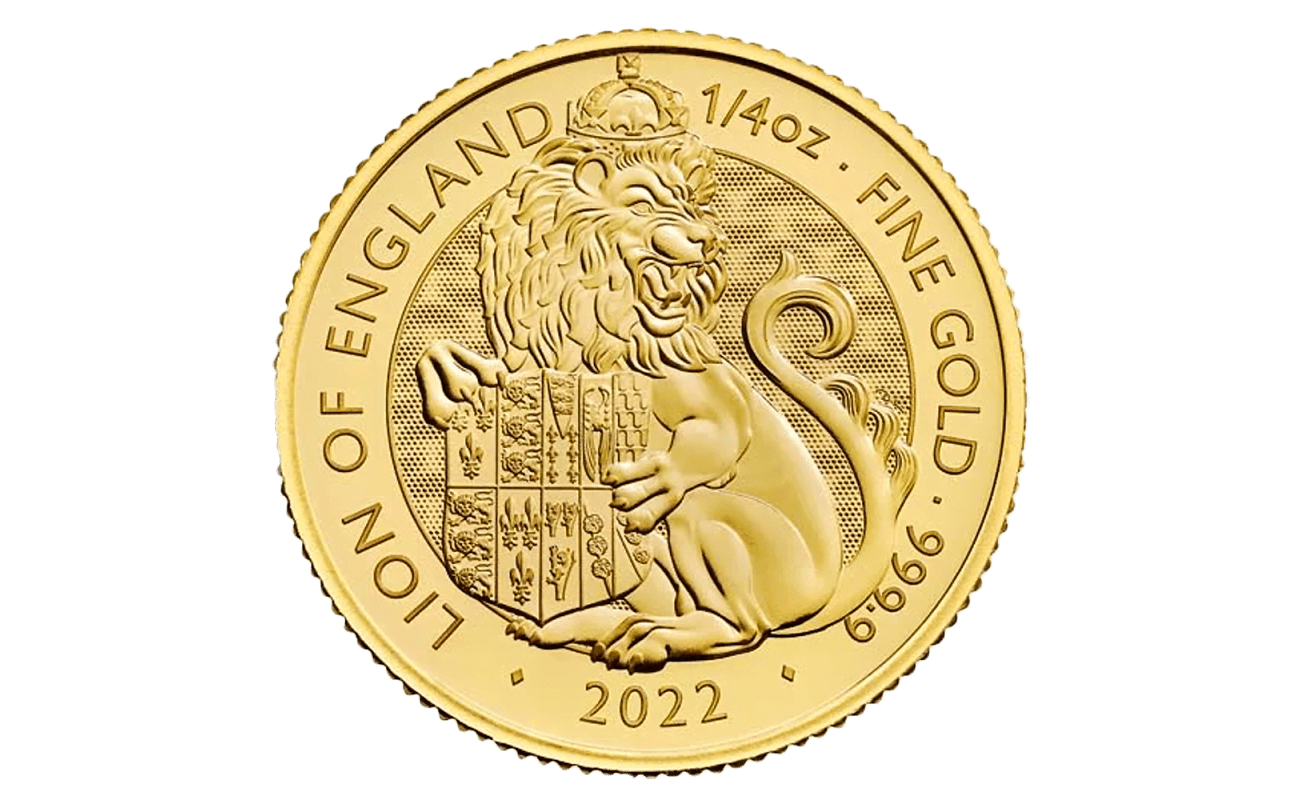 1/4 oz Tudor Beasts The Lion of England Gold Coin | 2022