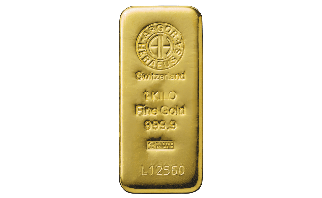 1kg Gold Bullion | Gold Bar | Argor Heraeus | 1000gr