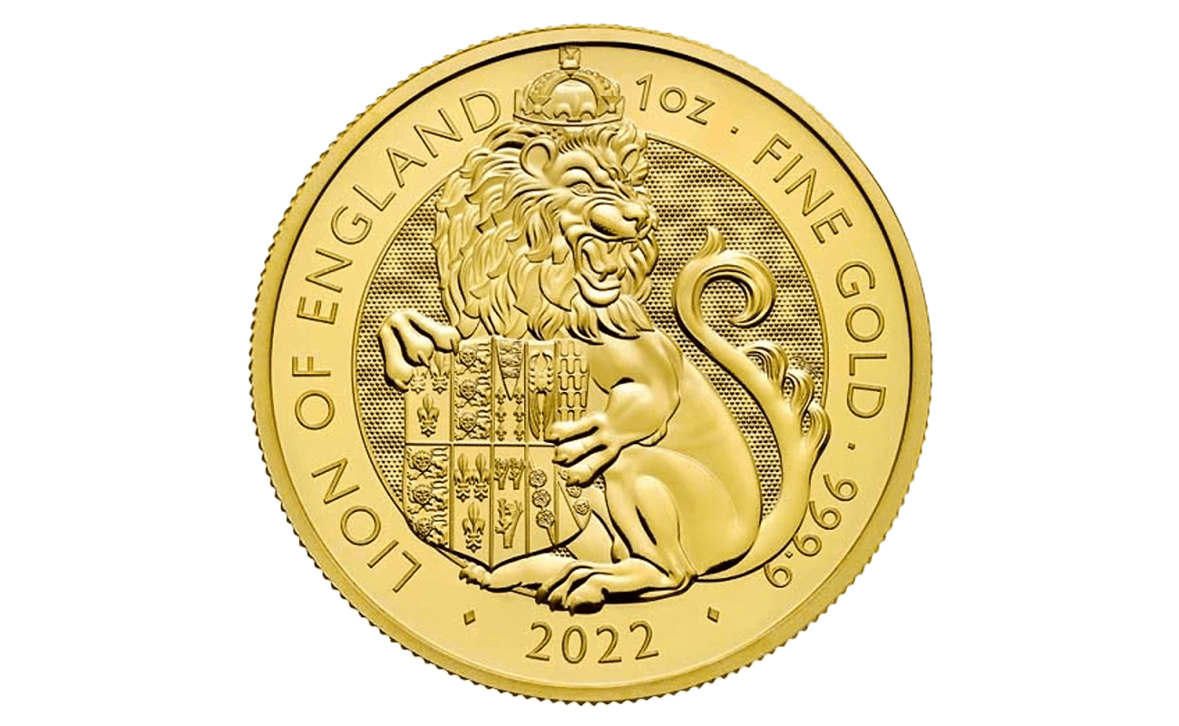1 oz Tudor Beasts The Lion of England Gold Coin | 2022