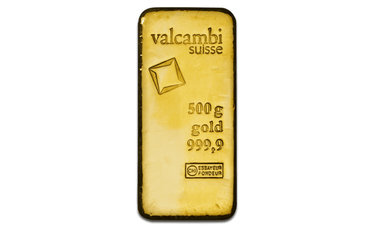 500g Gold Bar | Valcambi | Casted
