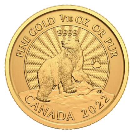1/10 oz Majestic Polar Bear Gold Coin | 2022