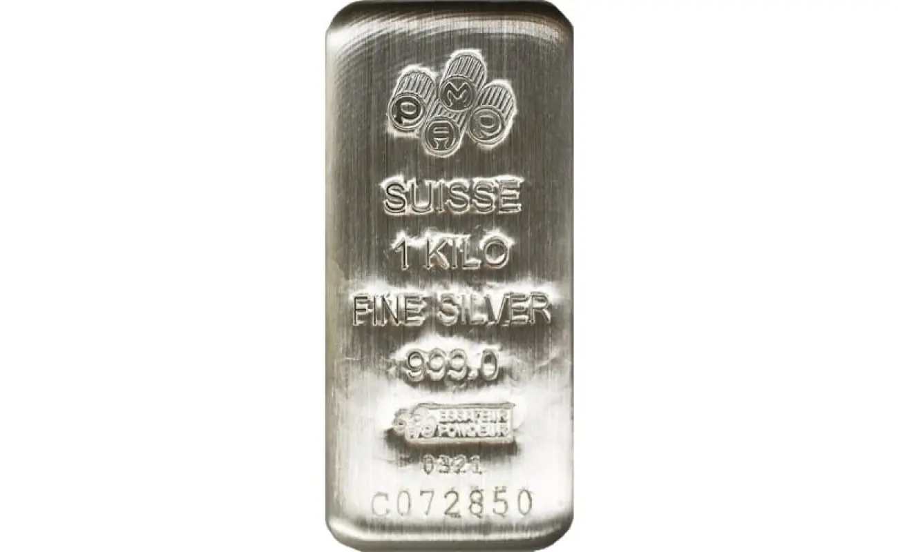 1 kilo pamp suisse silver bar obv