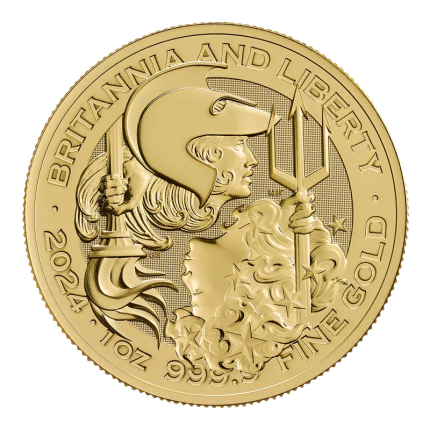 1 oz britannia and liberty gold coin 2024 1 1