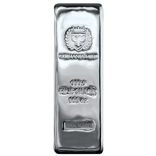 100-oz-germania-cast-silver-bar_obv 100 oz Germania Mint Cast Silver Bar