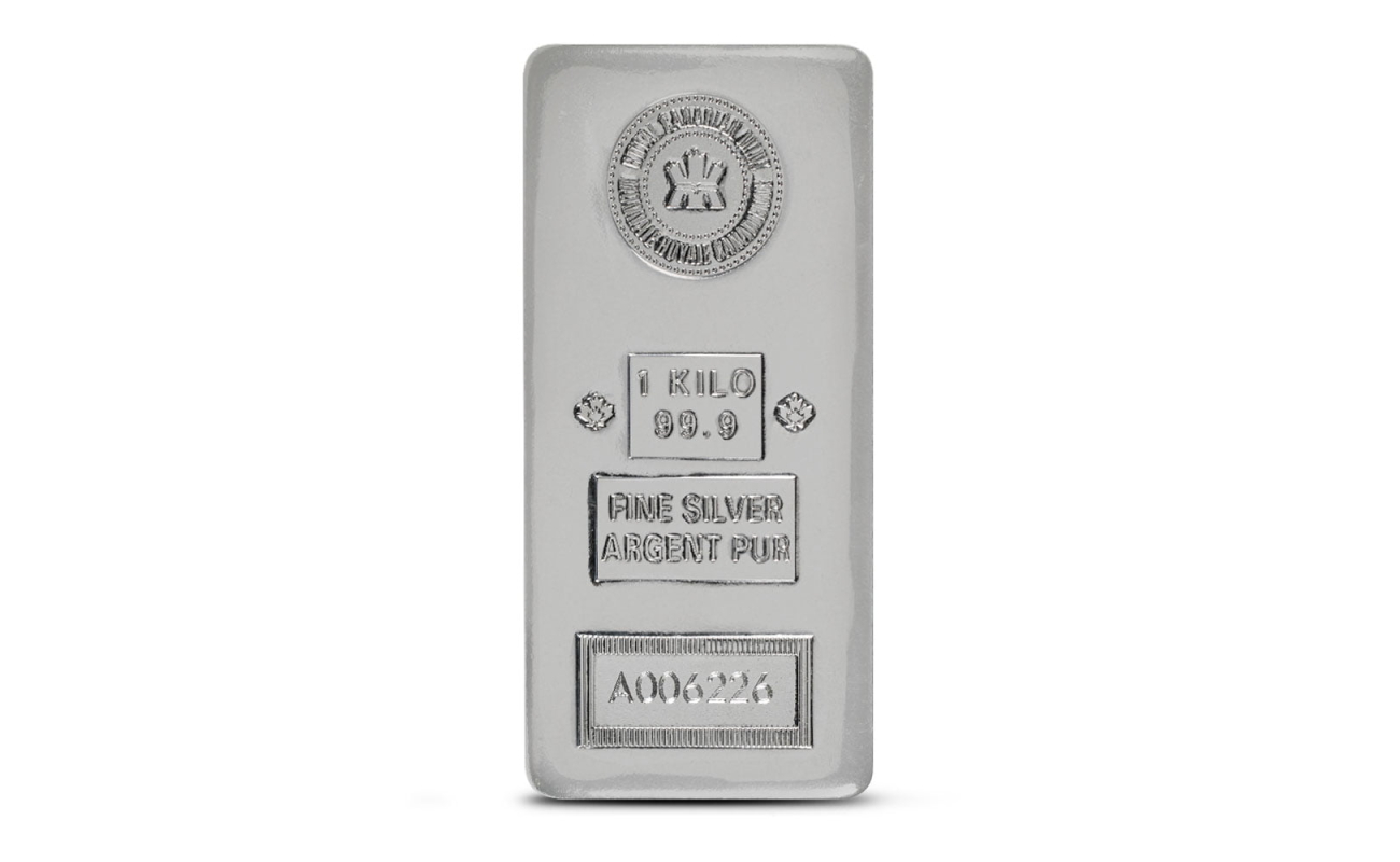 1 Kilo (RCM) Royal Canadian Mint Silver Bar