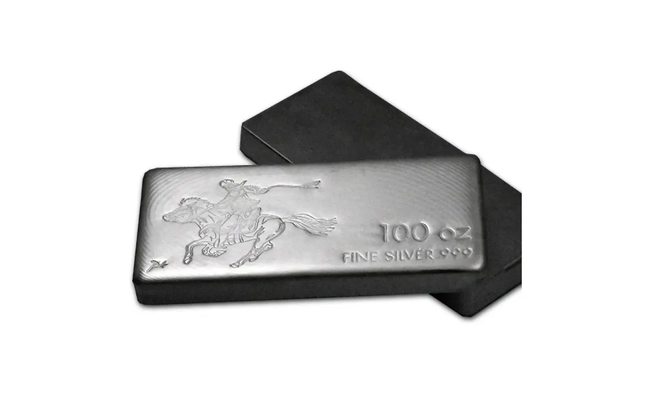 PID3696756 100 OZ SILVERTOWNE PONY SILVER BAR NEW