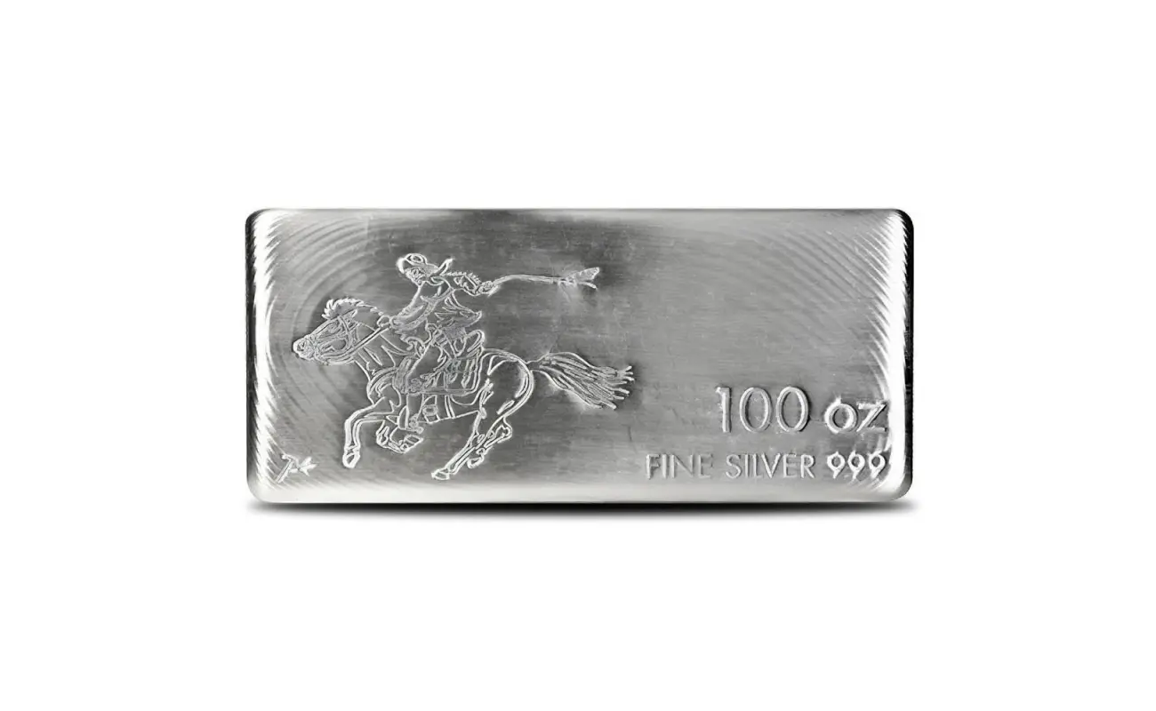 PID3696756 100 OZ SILVERTOWNE PONY SILVER BAR NEW 03