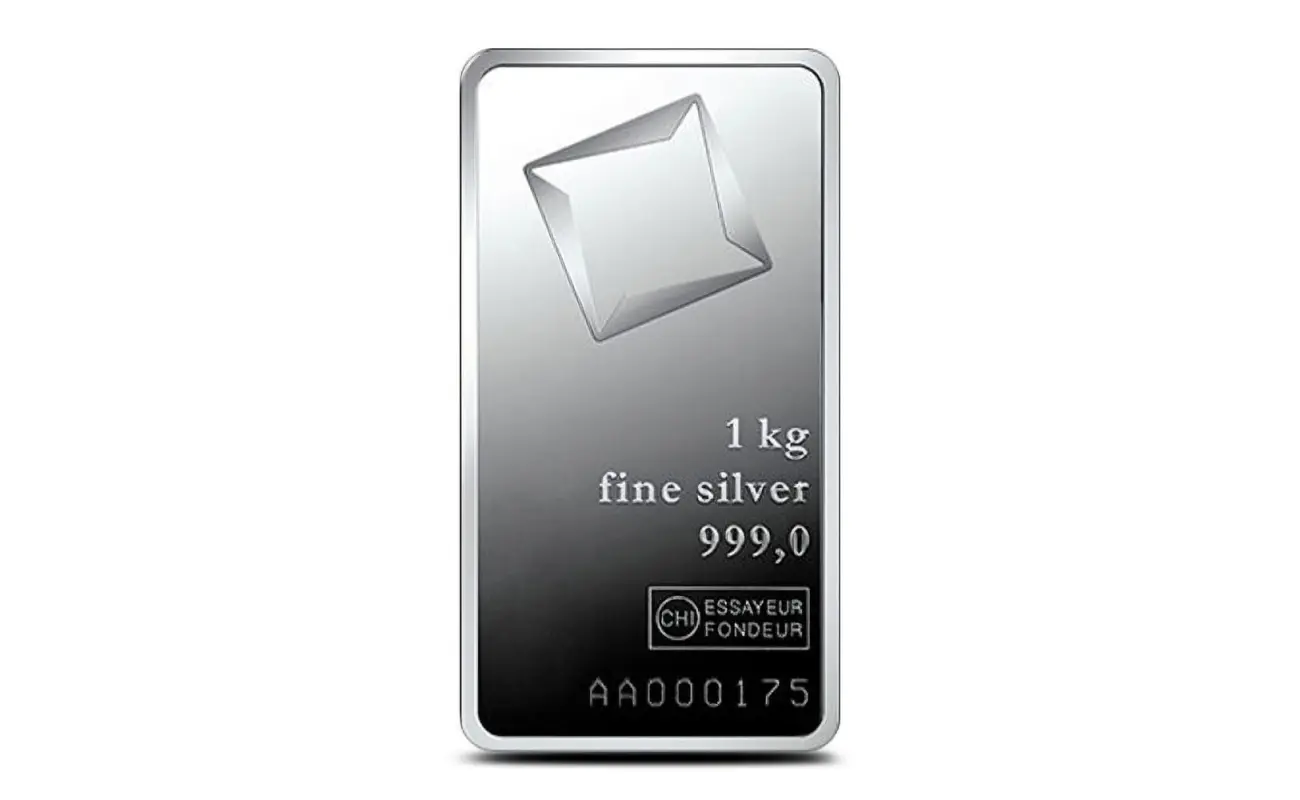 1 Kilo Valcambi Silver Bar – Glossy