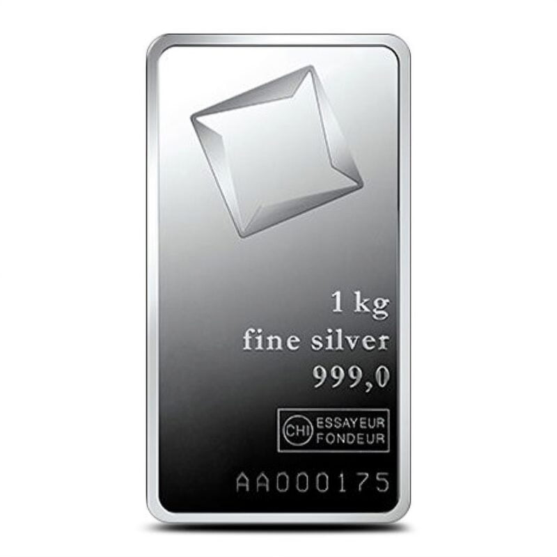 1 Kilo Valcambi Silver Bar – Glossy