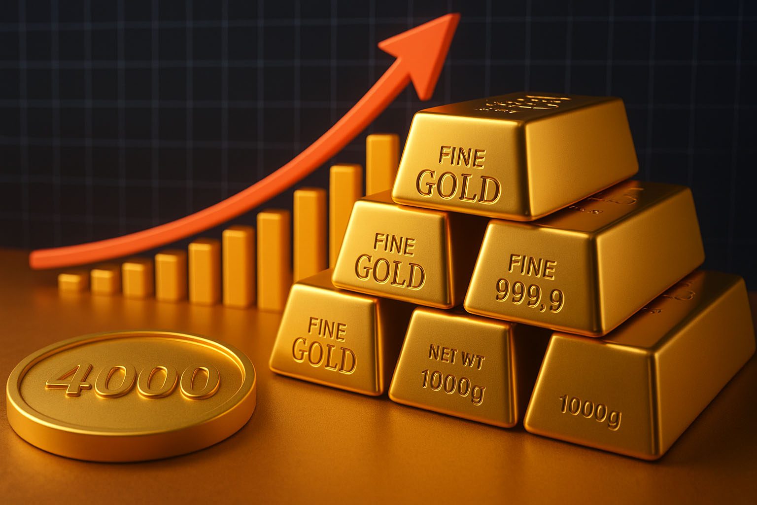 Gold Price Hits All-Time High of $4,000 Per Ounce