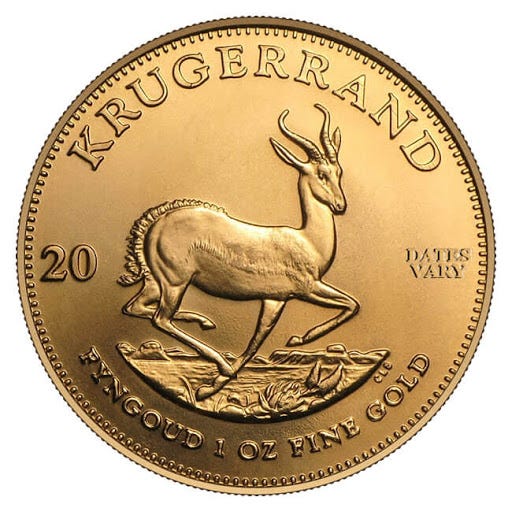 1-oz-gold-krugerrand-coin 1 oz Gold Krugerrand Coin - Image 1