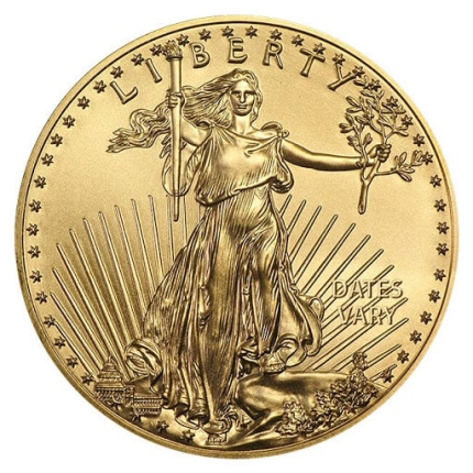 1/2 oz $25 Gold American Eagle Coin (Date Varies)