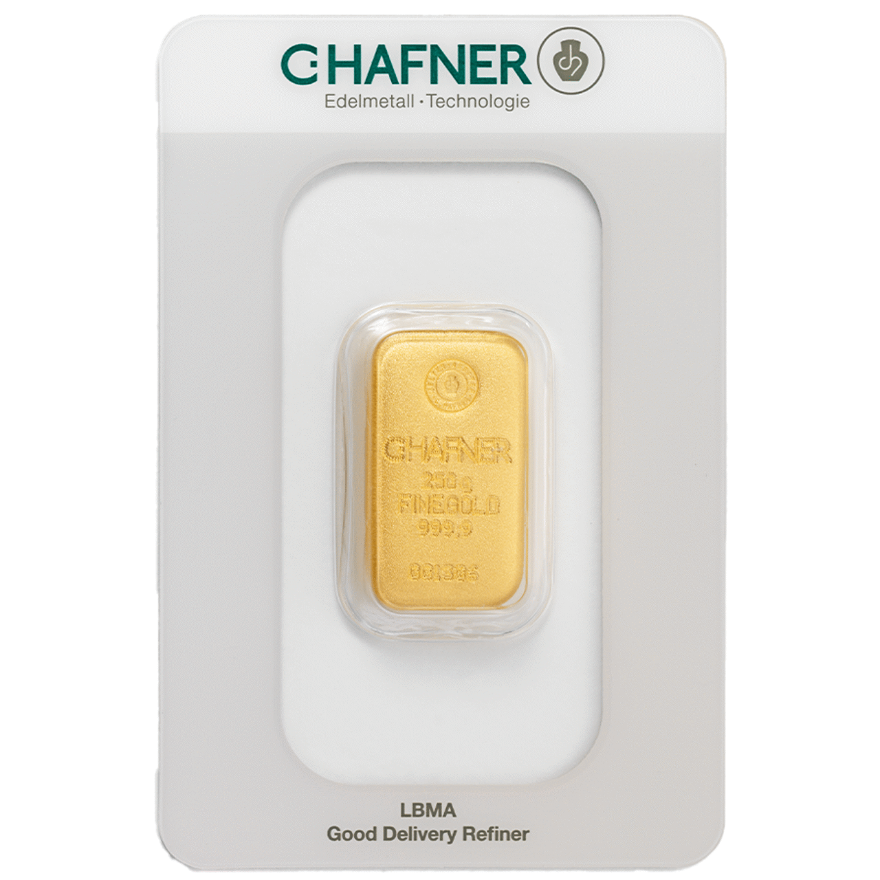 chafner-250g-cast-gold-bar.png C.Hafner 250g Cast Gold Bar - Image 1