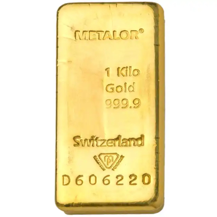 Metalor 1kg gold cast bar