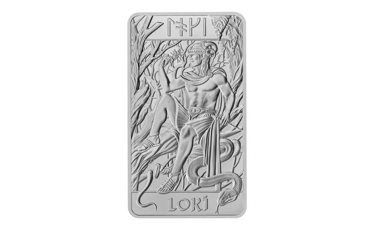 Uk25vgl10s—viking gods—loki 2025 10oz silver bullion bar reverse