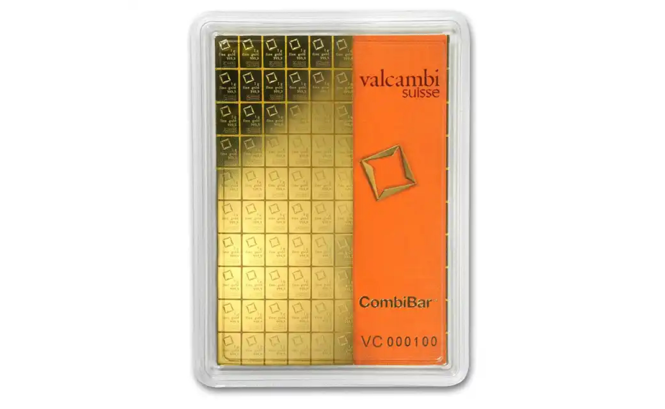 Valcambi 100 x 1g gold combibar